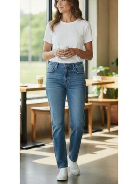 LEE Riveted Ultimate 5 Stretch Cropped Denim Bootcut Jeans Ladies Size 14P